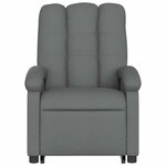 vidaXL Fauteuil de massage inclinable Gris foncé Tissu