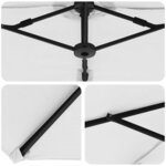vidaXL Parasol cantilever de jardin Couleur sable 372 x 198 x 243 cm