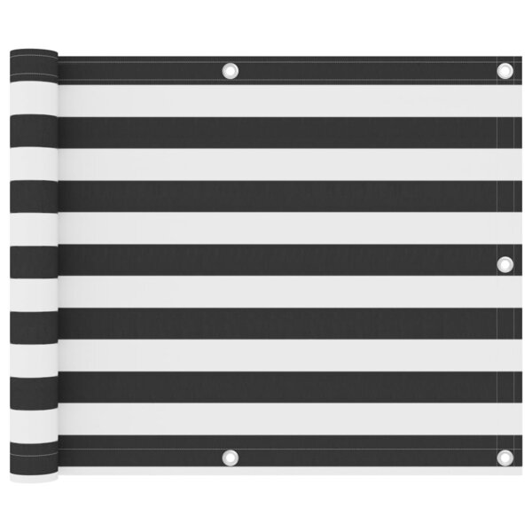 vidaXL Écran de balcon Anthracite et blanc 75x400 cm Tissu Oxford