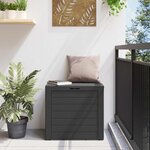 vidaXL Boîte de stockage jardin Anthracite 58 5x46x55 cm Polypropylène