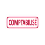 Tampon X-print 4912 Formule Commerciale Texte + Picto 'COMPTABILISÉ' Rouge TRODAT