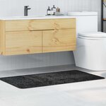 vidaXL Tapis de bain Gris foncé 70 x 120 cm Polypropylène
