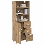 vidaXL Haut Armoire avec tiroir Chêne artisanal 69 5 x 32 5 x 180 cm