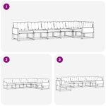 vidaXL Ensemble de canapés d'extérieur 6 pc Naturel et gris clair