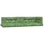 vidaXL Coussins de palette lot de 5 motif de feuilles tissu