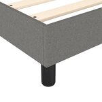 vidaXL Cadre de lit sans matelas gris foncé 160x200 cm tissu