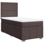 vidaXL Sommier à lattes de lit avec matelas Marron foncé 100x200 cm