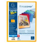 Protège document personnalisable PP Kreacover 80 vues Coloris Aléatoire EXACOMPTA