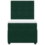 vidaXL Sommier à lattes de lit avec matelas Vert foncé 100x200 cm