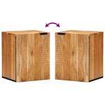vidaXL Cabinet suspendu de salle de bain Marron Bois d'acacia massif