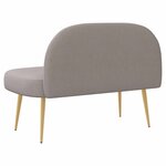 vidaXL Banc rembourré avec dossier Taupe 110 x 60 x 76 cm Polyester