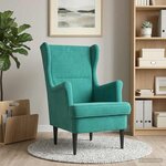 vidaXL Fauteuil Turquoise Velours