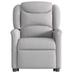 vidaXL Fauteuil de massage inclinable gris nuage tissu
