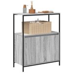 vidaXL Meuble de salle de bain avec étagères sonoma gris 76 5x35x95 cm