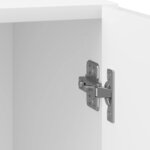 vidaXL Cabinet de chevet 2 Pièces Blanc brillant 43 x 34 5 x 50 cm