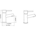 SCHÜTTE Mitigeur de lavabo LAURANA Chrome