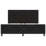 vidaXL Lit à ressorts avec tête de lit Noir 180 x 200 cm Velours