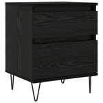vidaXL Armoire de lit Chêne noir 40 x 35 x 50 cm Bois d'ingénierie