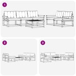 vidaXL Ensemble de canapés d'extérieur 6 Pièces Naturel et Beige