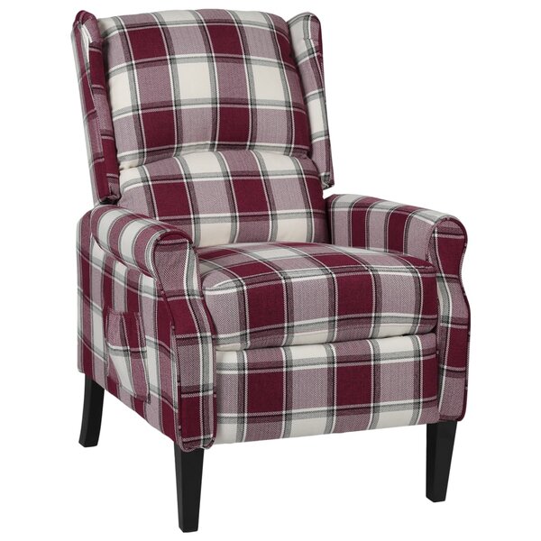 vidaXL Fauteuil inclinable Rouge Tissu