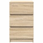 vidaXL Tables de chevet avec 3 tiroirs 2 Pièces chêne sonoma 39x35x65 cm