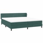 vidaXL Sommier à lattes de lit et matelas vert foncé 180x210cm velours