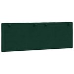 vidaXL Coussin de tête de lit Hanko vert foncé 120 cm velours