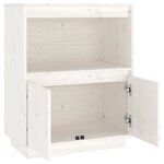 vidaXL Buffet Blanc 60x34x75 cm Bois massif de pin