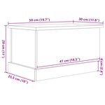 Boîte de stockage vidaXL Chêne noir 50x30x28 cm Bois d'ingénierie