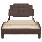 vidaXL Cadre de lit sans matelas Zadar marron 90x200 cm similicuir