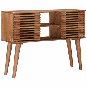 vidaXL Table d'appoint faite main Marron Teck 100 x 30 x 75 cm