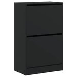 vidaXL Armoire à chaussures noir 60x34x96 5 cm bois d'ingénierie