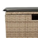 vidaXL Salon de jardin avec coussins 5 Pièces beige résine tressée