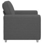 vidaXL Fauteuil gris foncé 100x77x82 cm tissu velours côtelé