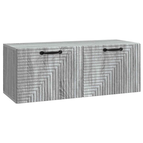 vidaXL Meuble TV mural Sonoma gris 78 5 x 31 x 30 cm Bois d'ingénierie