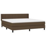 vidaXL Sommier à lattes de lit avec matelas Marron foncé 160x200 cm