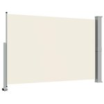 vidaXL Auvent latéral rétractable de patio 160 x 300 cm Blanc cassé