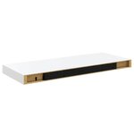 vidaXL Étagère murale flottante 2 Pièces Blanc brillant 60x23 5x3 8cm MDF