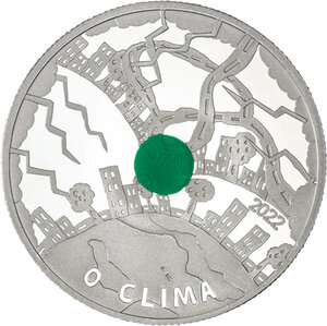 Pièce de monnaie en Argent 5 Euro g 13.65 Millésime 2022 Clima CLIMA