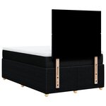 vidaXL Sommier à lattes de lit avec matelas Noir 120x200 cm Tissu