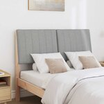 vidaXL Tête de lit capitonnée Gris clair 120 cm Pin massif