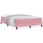 vidaXL Lit boxspring avec matelas Rose 140 x 210 cm Velours