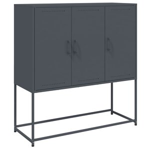 vidaXL Buffet haut anthracite 100 5x39x107 cm acier