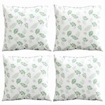 vidaXL Coussins Éparpillés Feuille 4 Pièces Motif feuille 60 x 60 cm