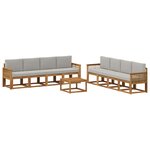 vidaXL Ensemble de canapés d'extérieur 9 Pièces Naturel et gris clair