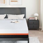 vidaXL Matelas Blanc et Gris 200 x 200 cm Tissu jacquard
