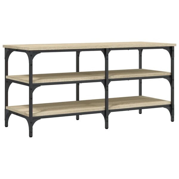 vidaXL Banc à chaussures chêne sonoma 100x38 5x49 cm bois d'ingénierie