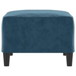 vidaXL Repose-pied Bleu 70x55x41 cm Velours