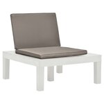 vidaXL Chaises de salon de jardin et coussins 4 Pièces Plastique Blanc