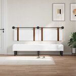 vidaXL Tête de lit suspendue Avec lumière LED Blanc PU antique